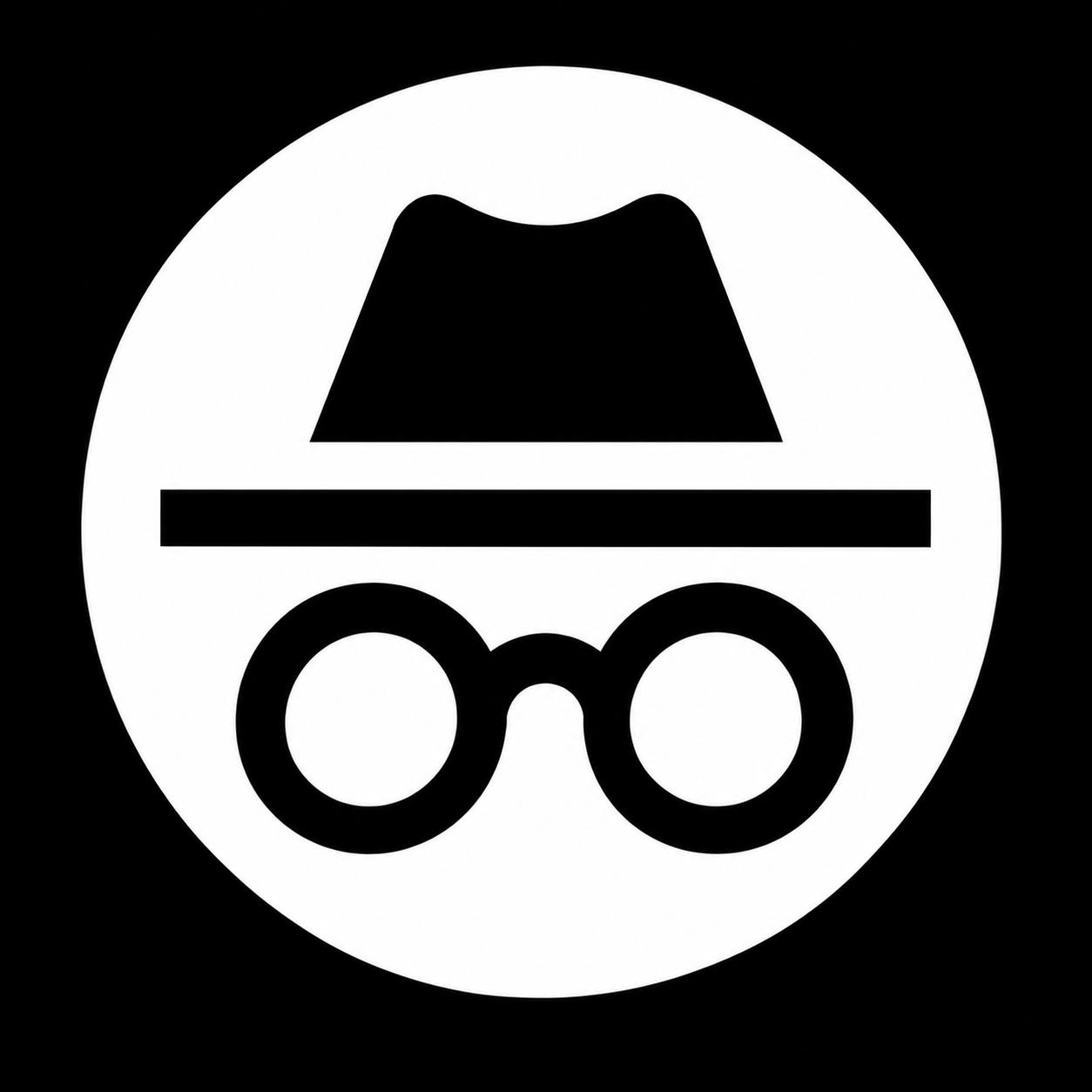 INCOGNITO hat and glasses emblem
